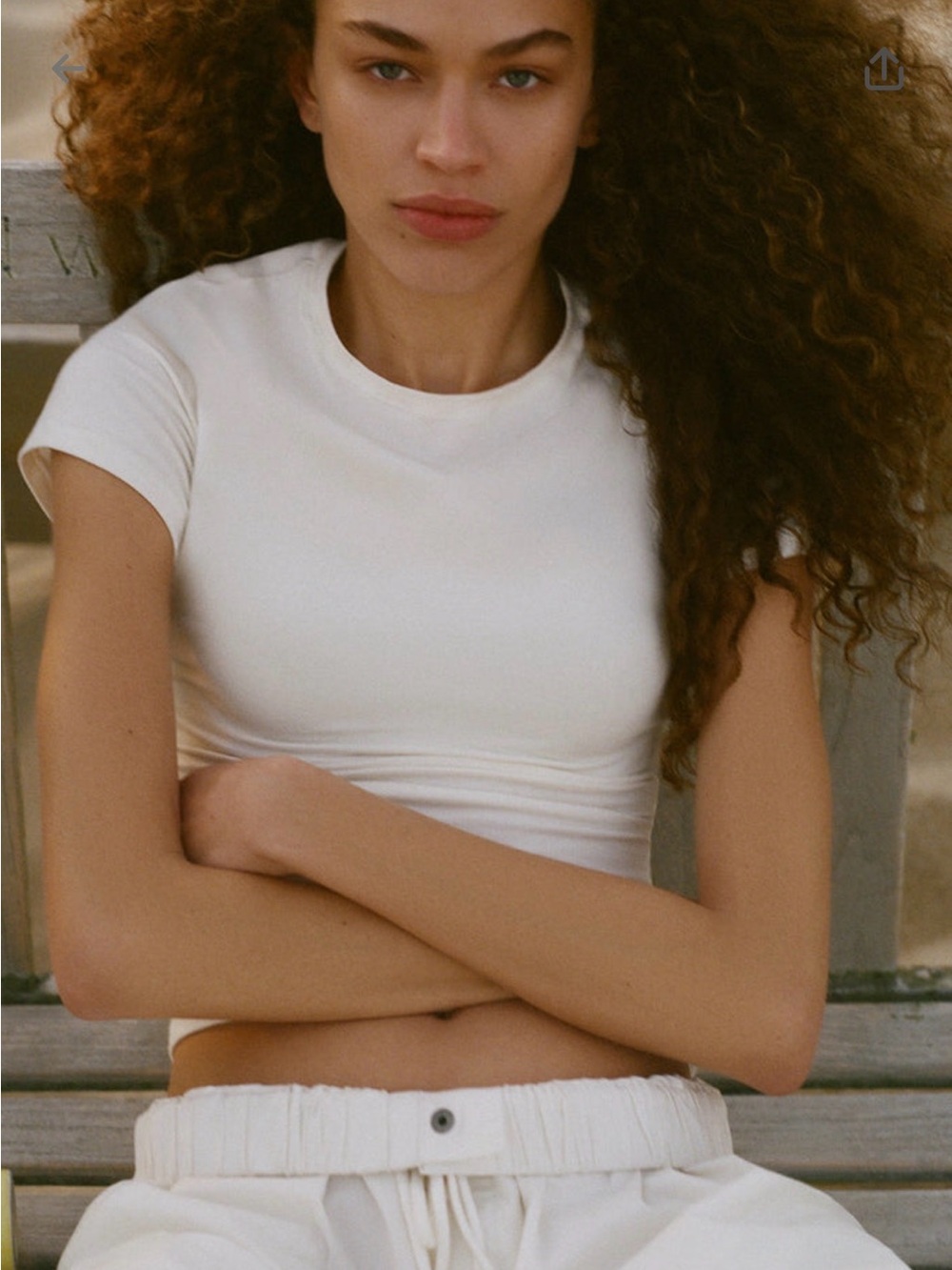 SKIMS set of 2 cotton stretch tees. Black size XS/white size S GUC! - Picture 5 of 12